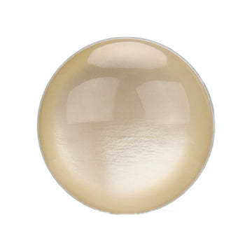 White/cream hemispherical shell button, glossy, front view
