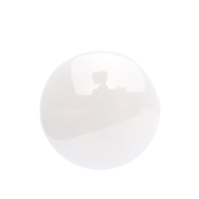 15–24mm spherical ceramic button, white, with shank (single)