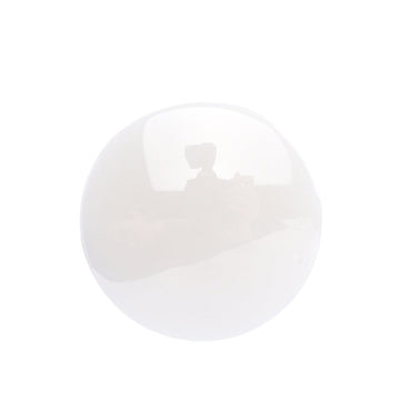 15–24mm spherical ceramic button, white, with shank (single)