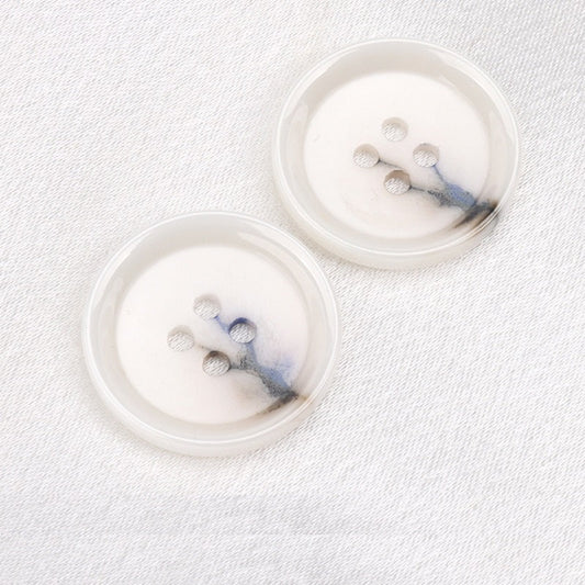 15-23mm Ink Blue Round Four Hole Ceramic Buttons for Coats 5pcs