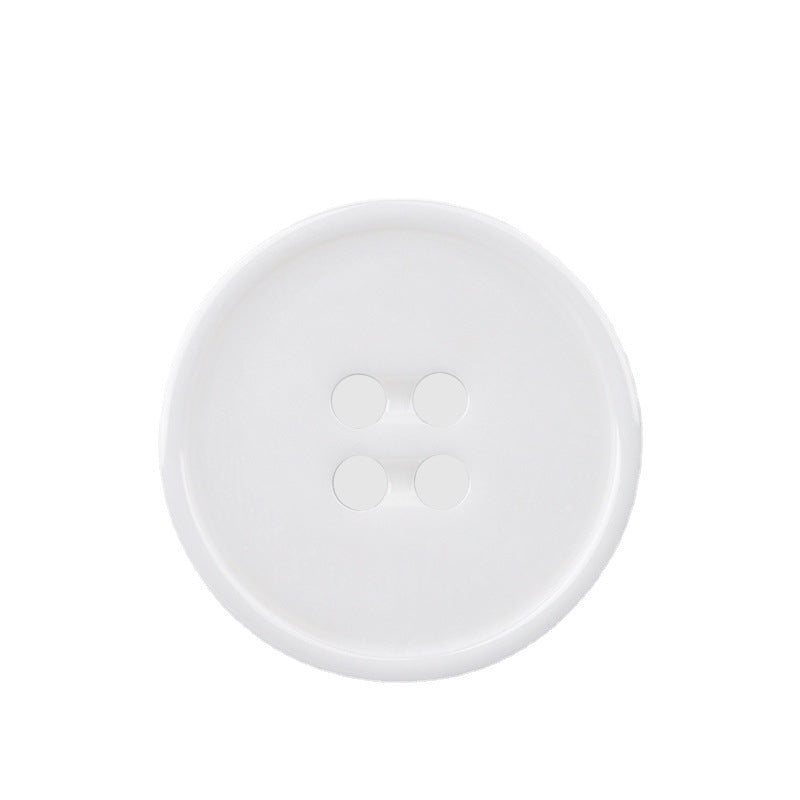 15mm/20mm white ceramic suit buttons with 4 holes, single button