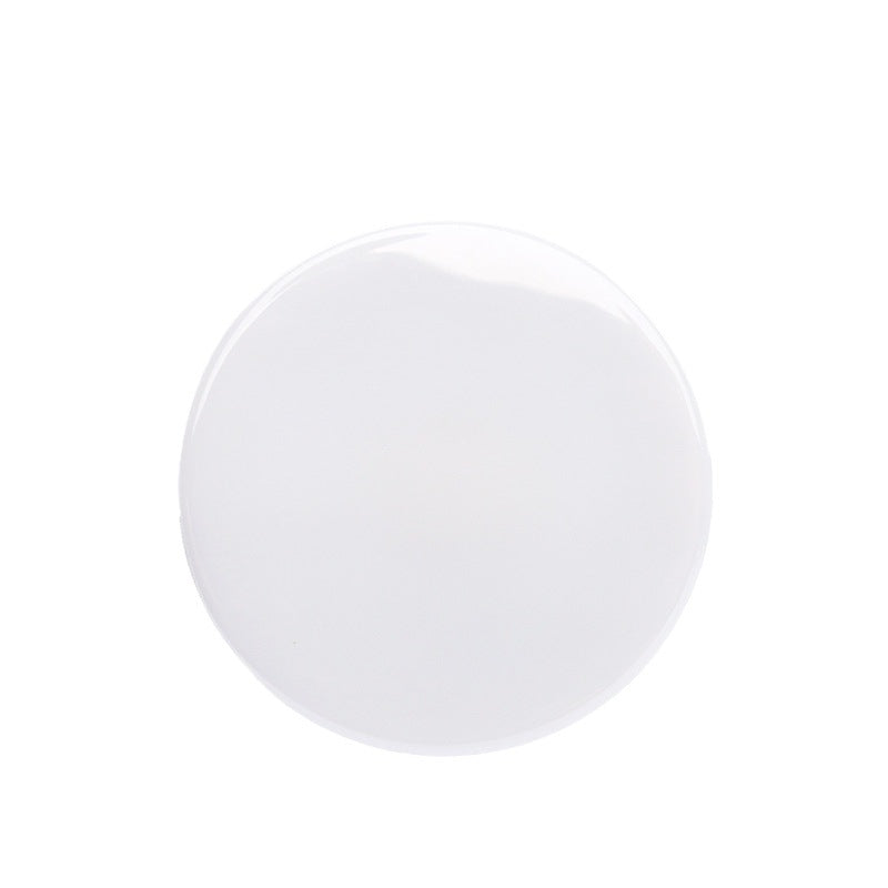 Ceramic flat buttons with shank, white, 15–25 mm