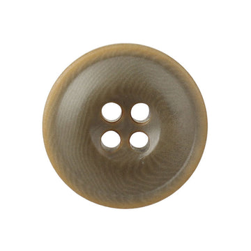 Military green palm nut button, 15–20mm round, 4-hole design