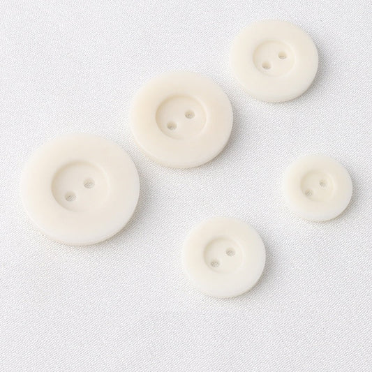 15-25mm White Round Wide Edge 2 Hole Classic Corozo Tagua Nut Buttons for Suit Jackets
