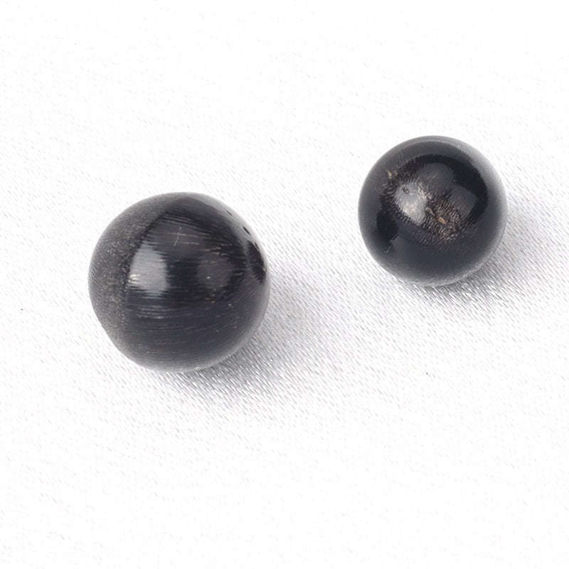 Black coffee natural buffalo horn button, concealed hole, 10/11mm—2 shown