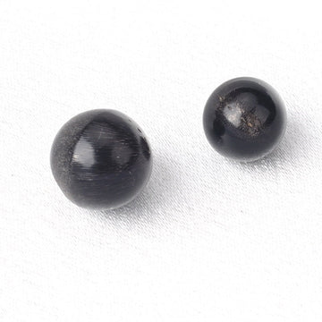 Black coffee natural buffalo horn button, concealed hole, 10/11mm—2 shown