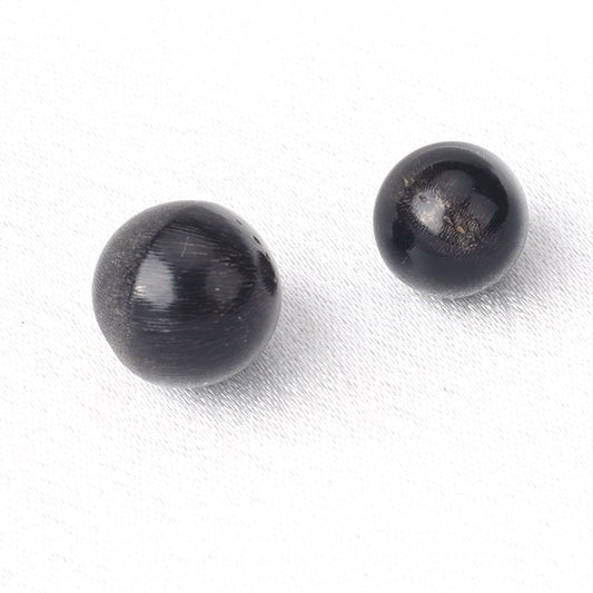 Black coffee natural buffalo horn button, concealed hole, 10/11mm—2 shown
