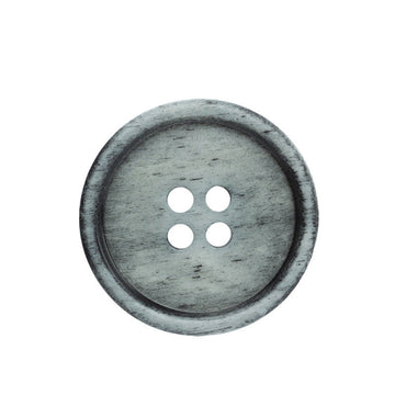 Vintage gray 4-hole sweater button, 11.5–23mm natural bone look