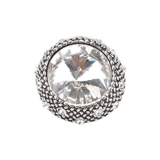 20mm Vintage Round Metal Rhinestone Buttons for Woolen Overcoats 5pcs