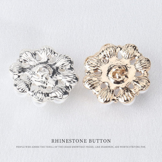 23mm Metal Pearl Decorative Button for Sweater Jackets 6pcs