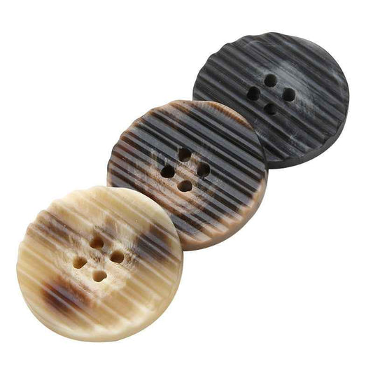 15-30mm Black, Beige, Brown Round 4-Hole Resin Buttons for Men's Suits 30pcs
