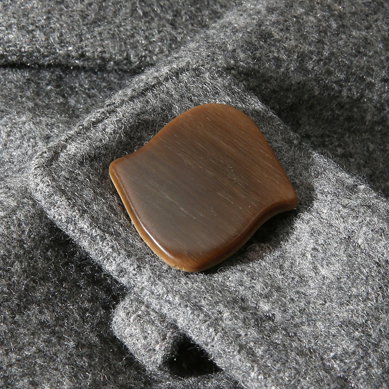 Brown irregular resin button with shank, textured look, single piece, 20–34mm