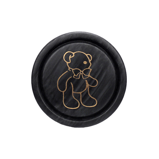 18/22/25mm Round Bear Resin Shank Buttons Black White Beige Brown 12pcs Black