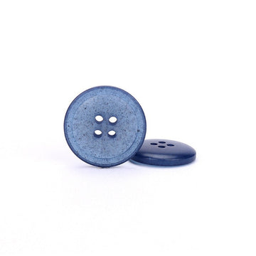 Blau perlmuttartige, runde transparente Resin-Knöpfe, 4-Loch-Design