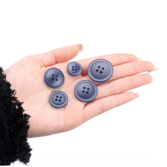 15-25mm Round Pearlescent Translucent Recycled Resin Buttons 30 Pack