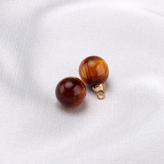 9mm Resin Bead Buttons for Women's Shirts Chiffon Tops Cheongsam 40pcs