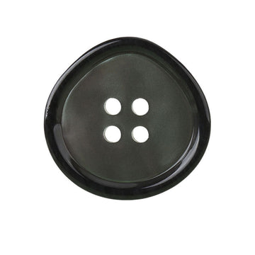 17.5-30mm waterdrop resin jacket button, black with four holes