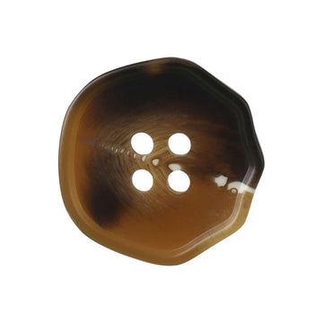 18-28mm brauner, unregelmäßiger Resin-Knopf mit vier Löchern, 20er Pack