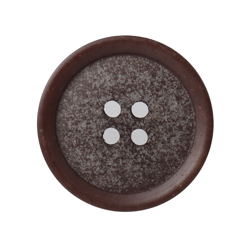 Gefrosteter 4-Loch-Resin-Knopf aus recyceltem Material, rund, 15–25 mm