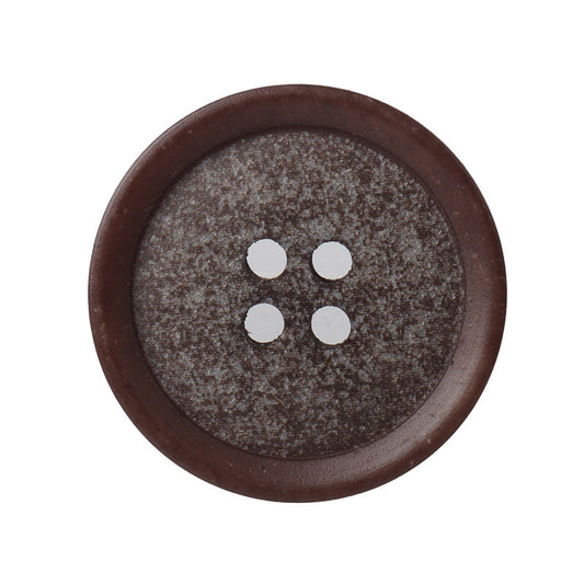 15-25mm Beige Gray Frosted Resin Recycled Four-Hole Buttons 30 Pack
