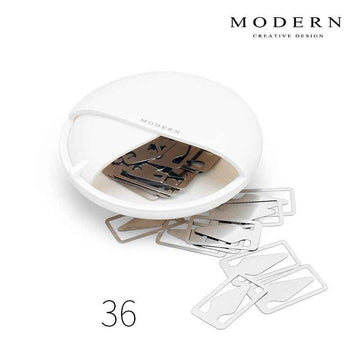 MODERN Stainless Steel Silver Mini Metal Arrow Bookmarks – Set of 36