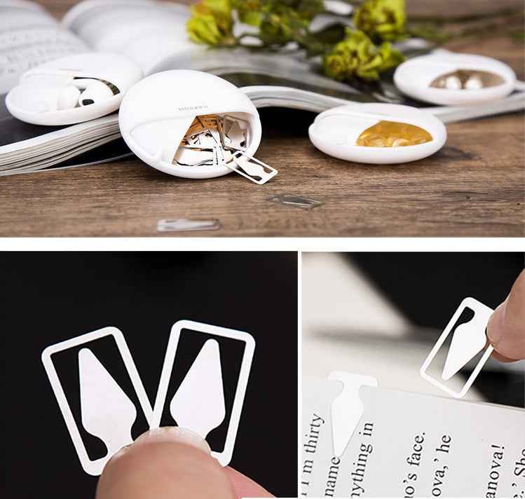 MODERN Stainless Steel Silver Mini Metal Arrow Bookmarks – Set of 36