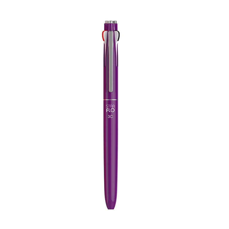 MORRIS STARFLO 3-Color Hybrid Ballpoint Pen (Black/Blue/Red) – 0.7mm