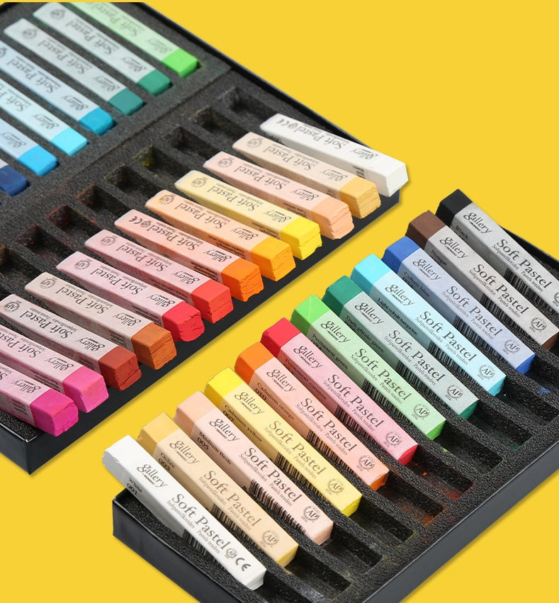 Mungyo Gallery Soft Pastel Squares Cardboard Box Set of 48-Assorted Colors