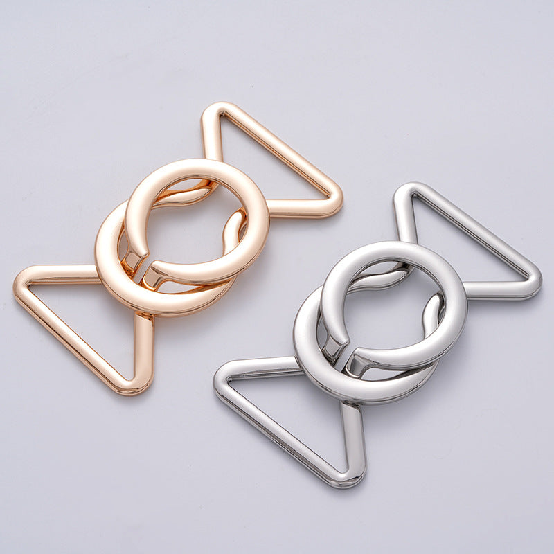 Metall-Gürtelschnallen, 2er-Set: goldene & silberne Waist-Adjusting Clips