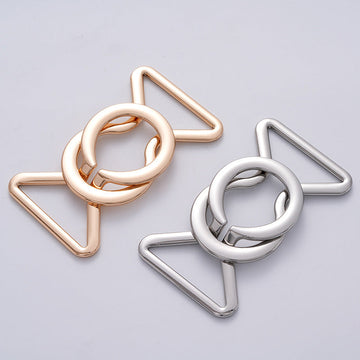 Metall-Gürtelschnallen, 2er-Set: goldene & silberne Waist-Adjusting Clips
