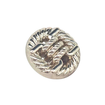 Round metal button with rope-knot pattern, light gold tone, 15–22mm