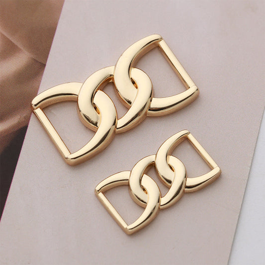 Shoe Scarf Clothing Waist Adjustment Decorative Metal Buckle 5pcs