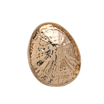 22mm rose gold convex clam-shell metal button, hammered finish