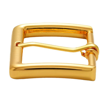 30mm gold metal waist pin buckle, rectangular bar, hinged pin detail visible