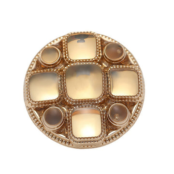 18–23mm rose gold metal shank button, square mosaic pattern with stud detailing