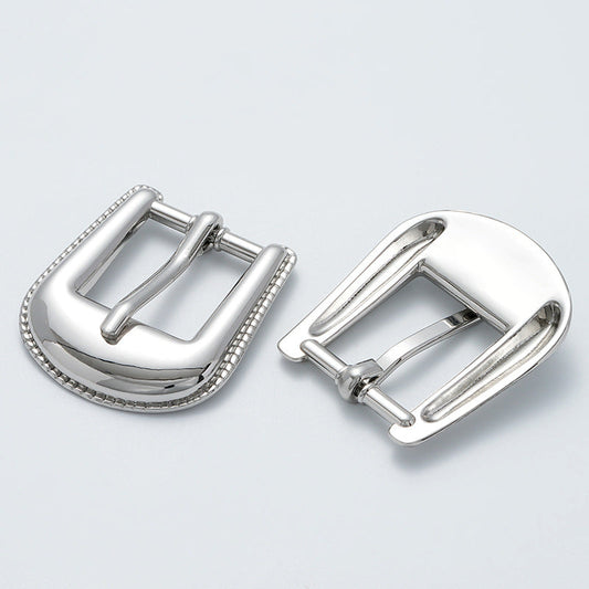 Korean Style Shiny Silver Coat Suit Waist Belt Pin Buckle