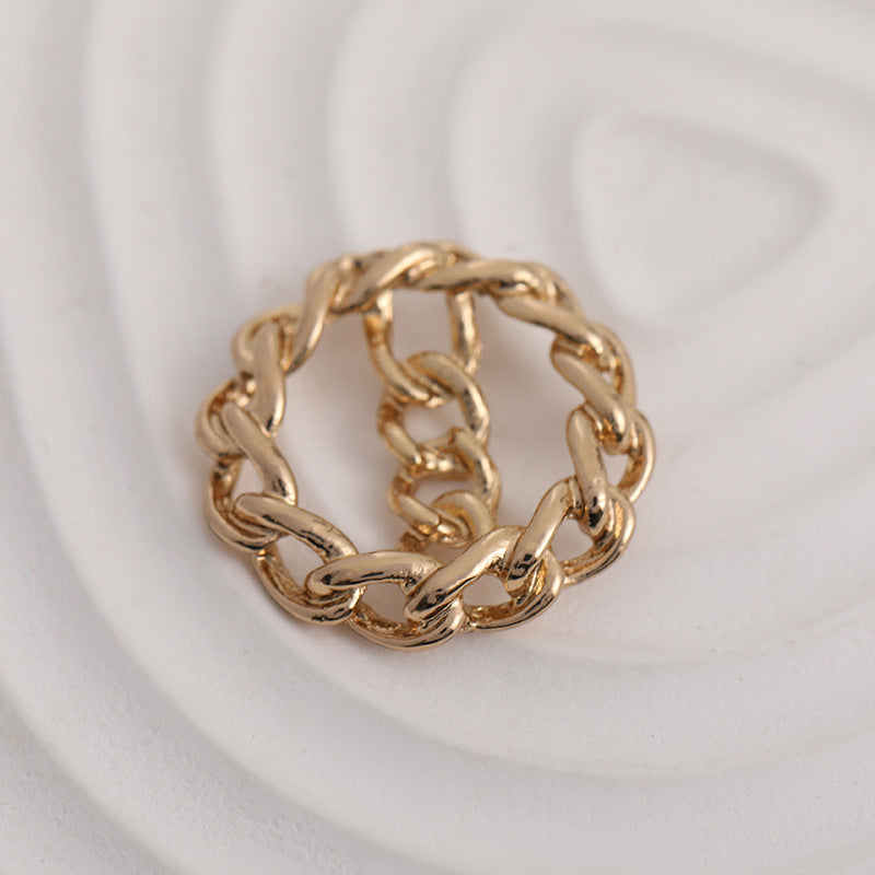 21mm Handbag Four-Leaf Clover Bow Bracelet Gold Metal Buttons 5 Pack