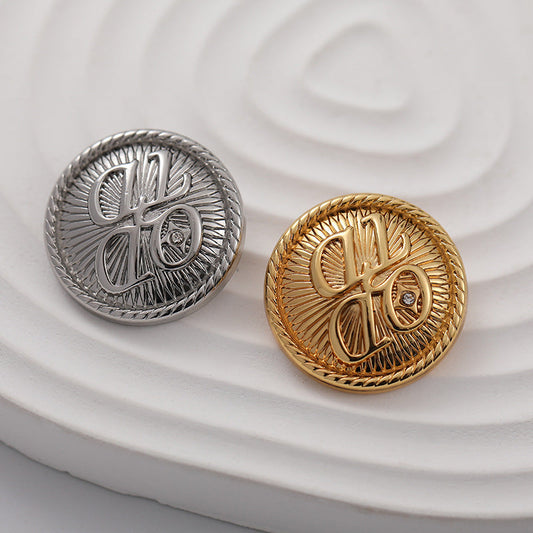17-22mm Round Fashionable Metal Buttons for Tops 10pcs