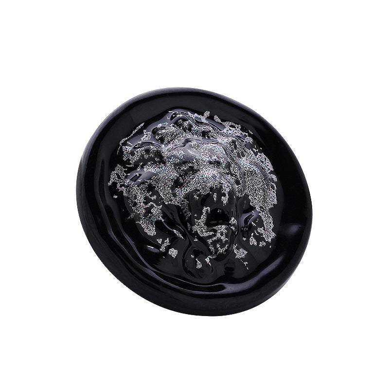 British Lion Head Ink Color Glacier Metal Blouse Button 5pcs