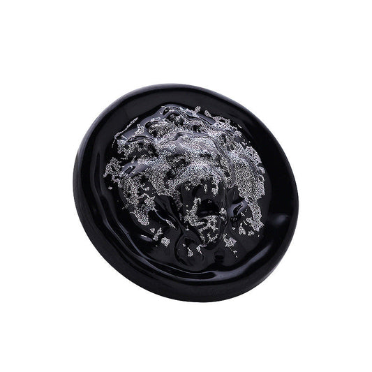 British Lion Head Ink Color Glacier Metal Blouse Button 5pcs