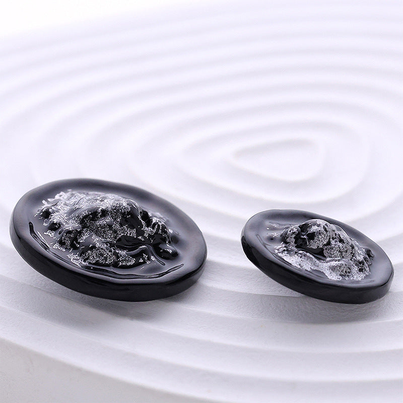 British Lion Head Ink Color Glacier Metal Blouse Button 5pcs