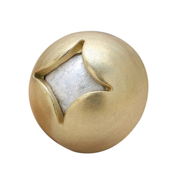 16mm gold mushroom-shaped metal decorative button with star inset and handle