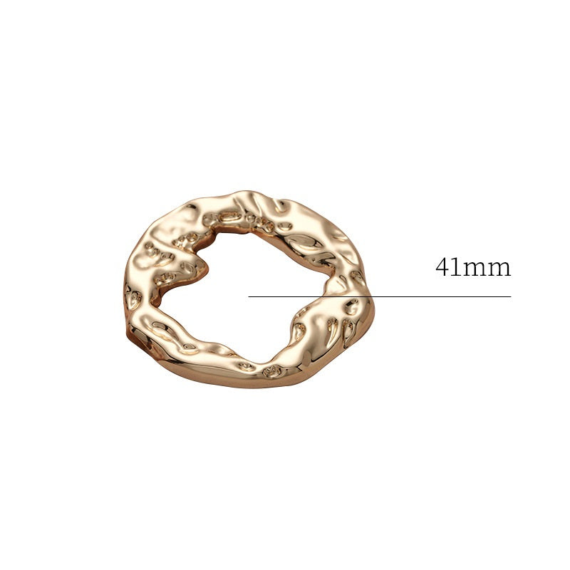 Irregular Rectangular Metal Alloy Adjustment Buckle 3pcs 41mm