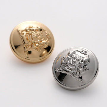 Glänzende Hohl-Metallknöpfe mit Griff, Gold & Silber, 15–22 mm