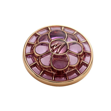 Rose Red Metal Button with Flower and M Letter 5pcs