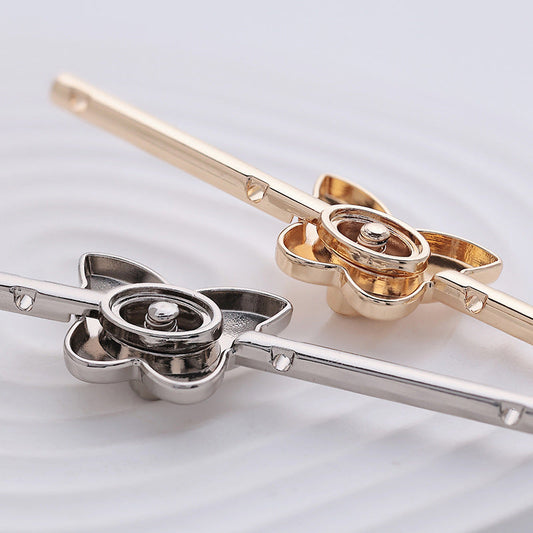Chinese Style Metal Butterfly Frog Knot Decorative Buckle 3pcs