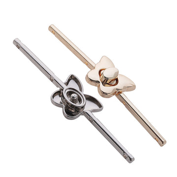 Metal butterfly-frog knot decorative buckle set, gold and silver, 3pcs