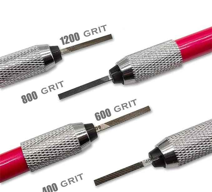 Electric Precision Files Precision File Set for Scale Model Hobbies 400,600,800,1200 Grit