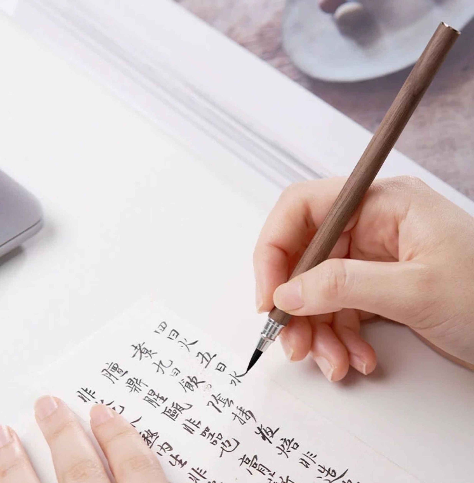 MWZ Fountain Brush Pen Black Ink for Calligraphy,Manga,Drawing