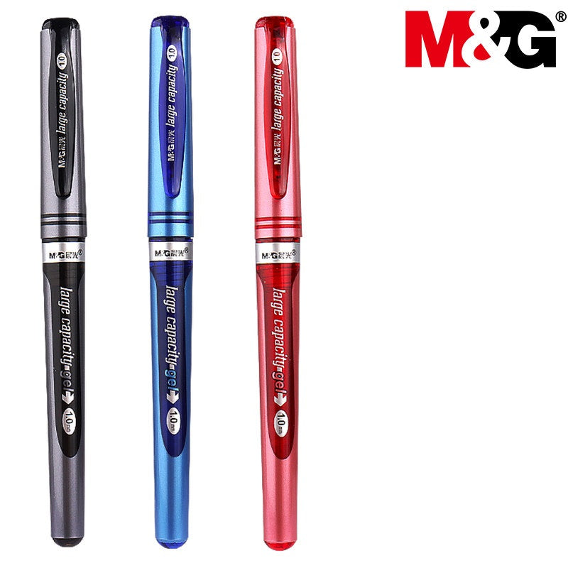 M&G Large Capacity Gel Pens - 1.0mm Bullet Tip -12 Pack